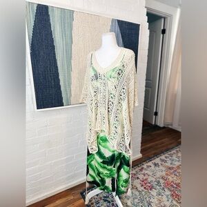 Brand Unknown Crochet Swimsuit Coverup with Tassels